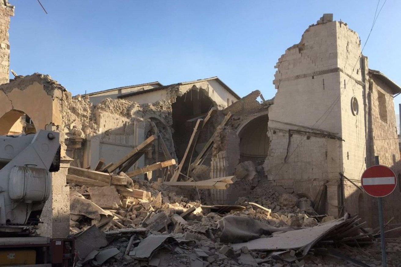 The Basilica of St Benedict in Norcia has been destroyed.