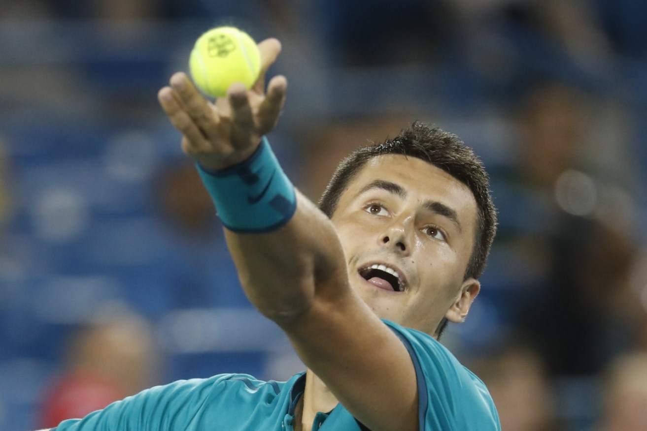 Bernard Tomic was a first-round casualty in Beijing.