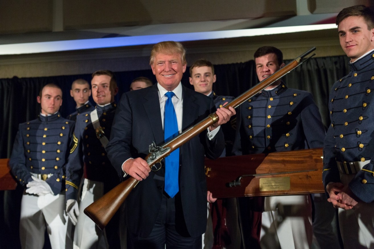 Donald Trump, shown here in 2016, has long been an ardent supporter of the right to bear arms.<i>Photo: Getty</i>