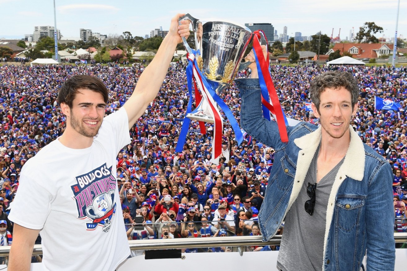 It cost fans $150 to get close to the premiership cup on Sunday at Whitten Oval. 