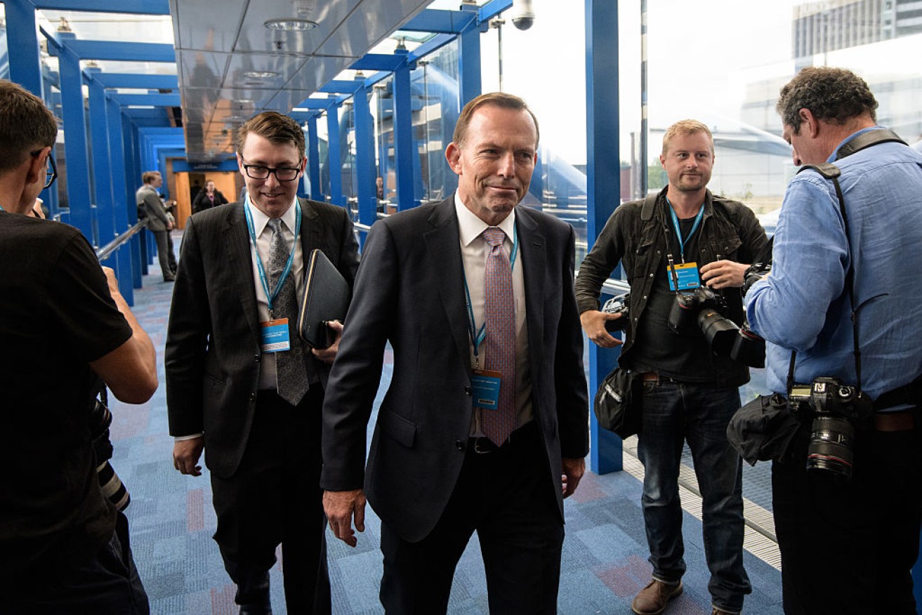 Former Prime Minister of Australia, Tony Abbott at the Conservative Party Conference in the UK this week.