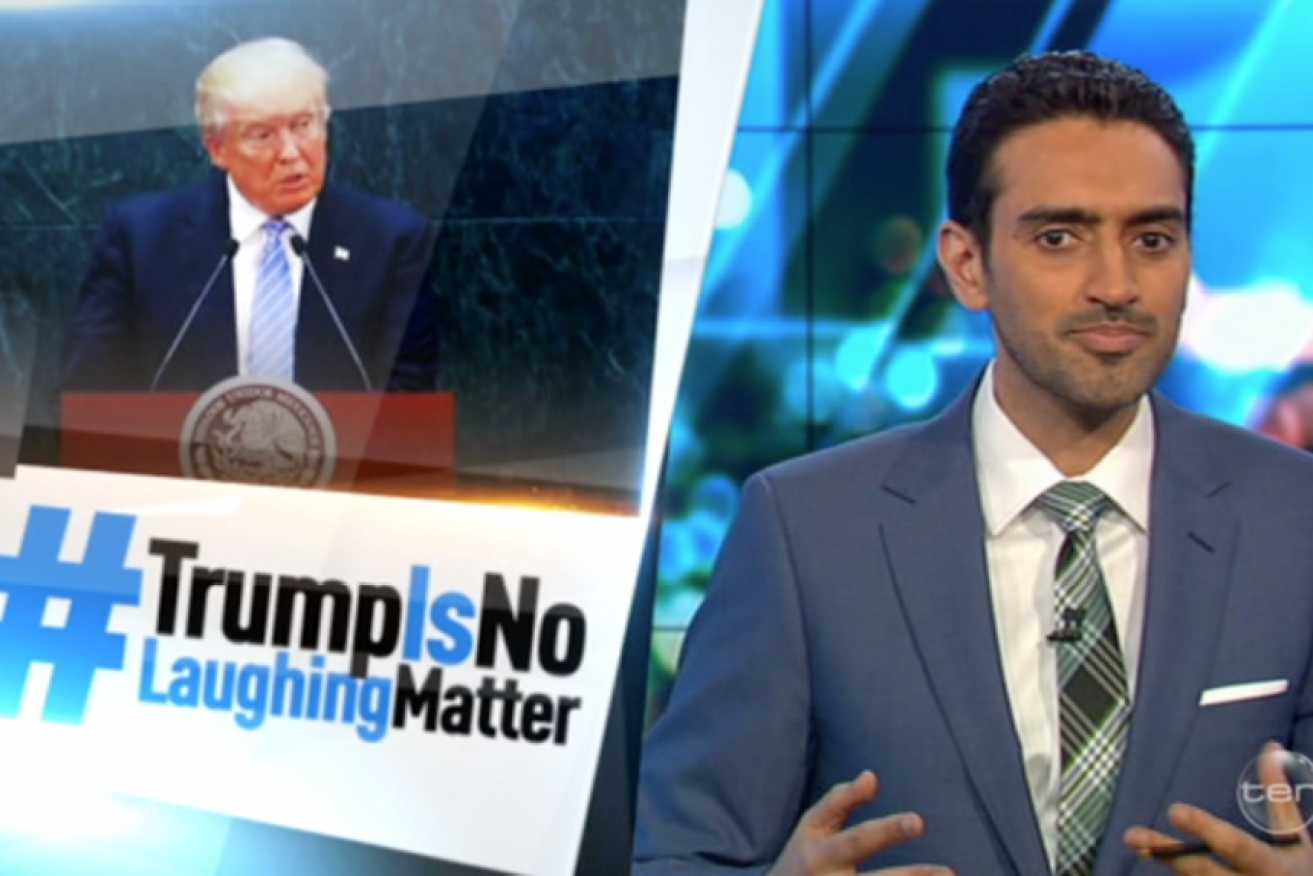 Waleed Aly has set his sights on the 'sexist and racist' Donald Trump during <i>The Project</i>
