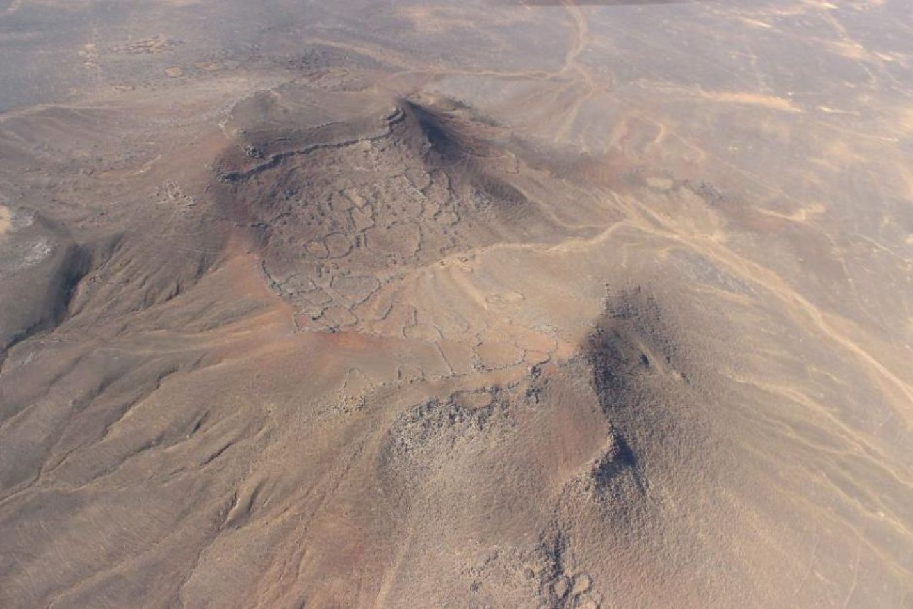 Tulul al-Ghusayn, a 6,000-year-old hilltop site with stone fortresses in the Jordanian desert.