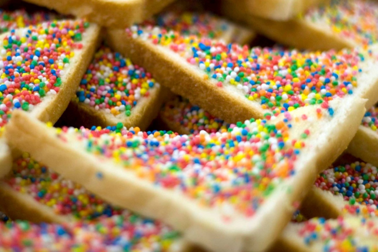 Fairy bread as it should be (minus the crusts). 