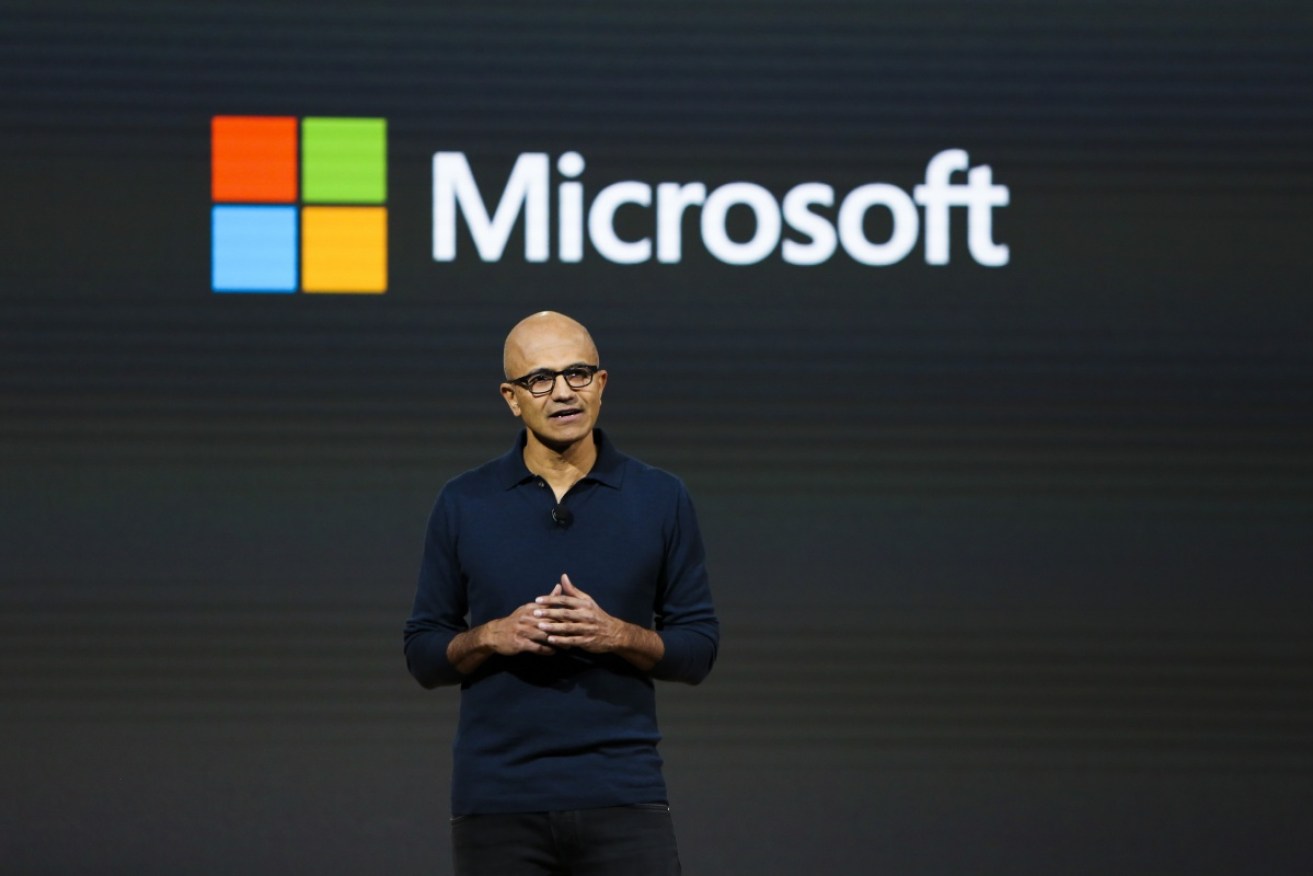 Microsoft CEO Satya Nadella closes the keynote at the company's October event.