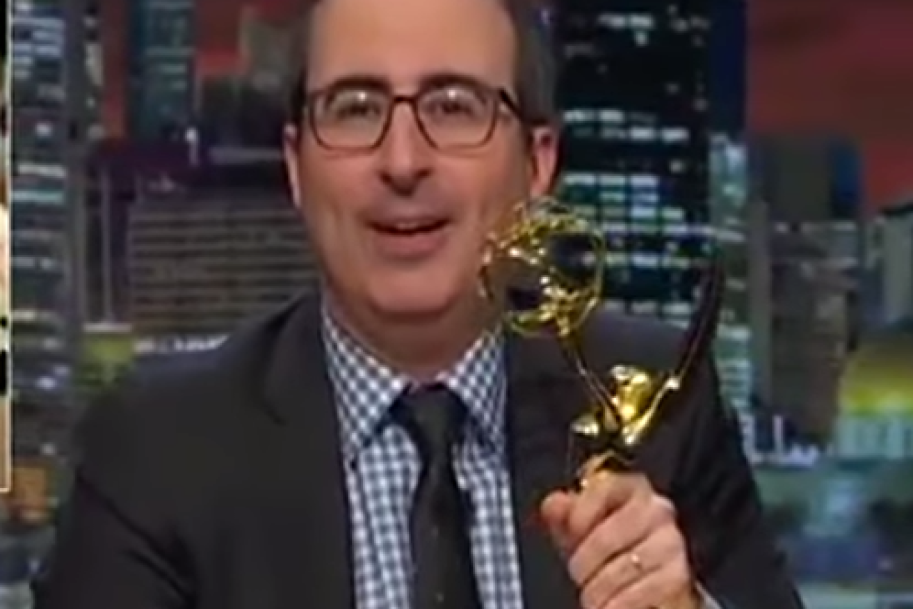 John Oliver will hand over his Emmy.