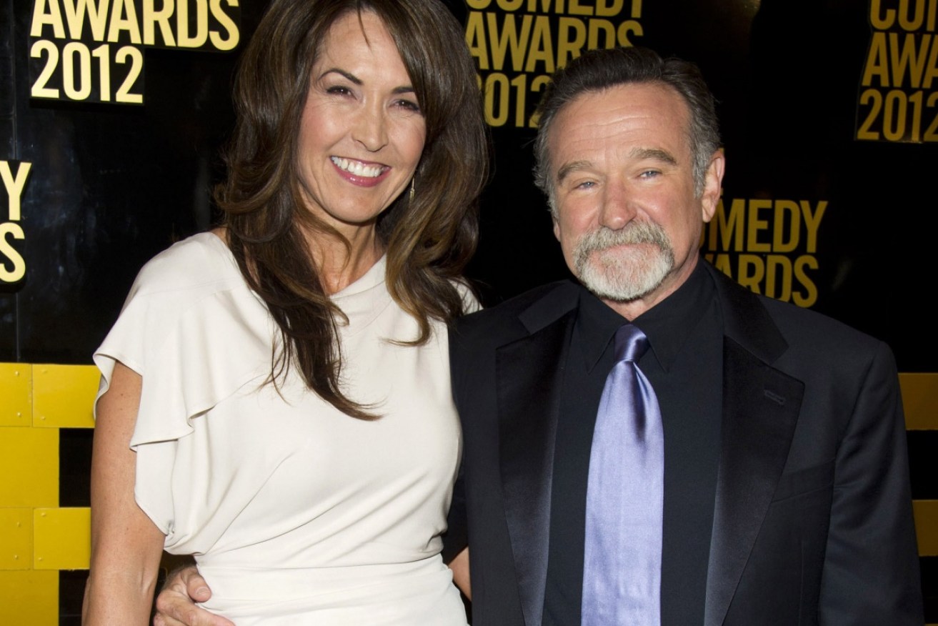 Susan Schneider Williams and Robin Williams at a 2012 awards function in New York. 