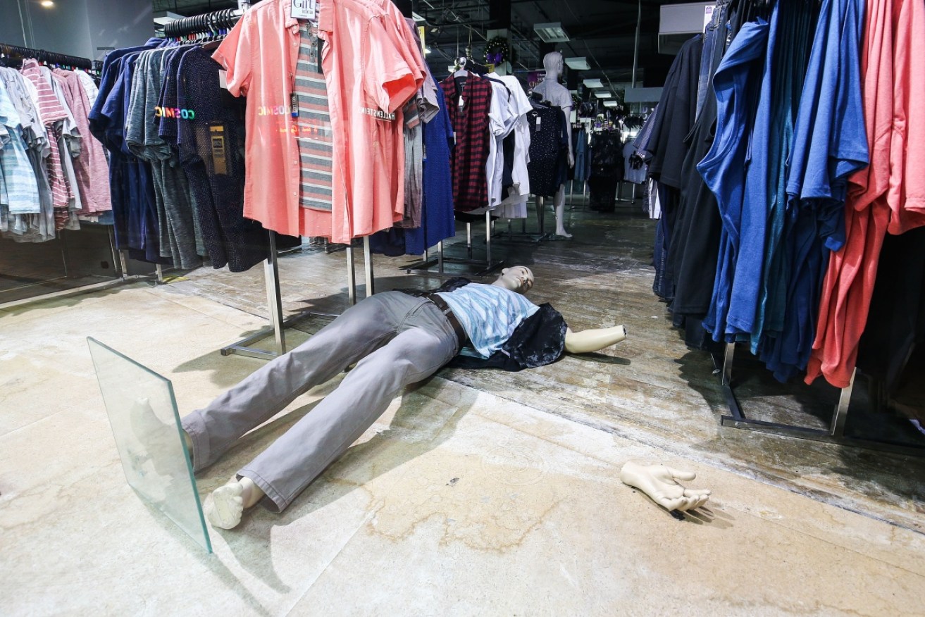 The would-be thief was floored to be exposed as a flesh-and-bloody human.