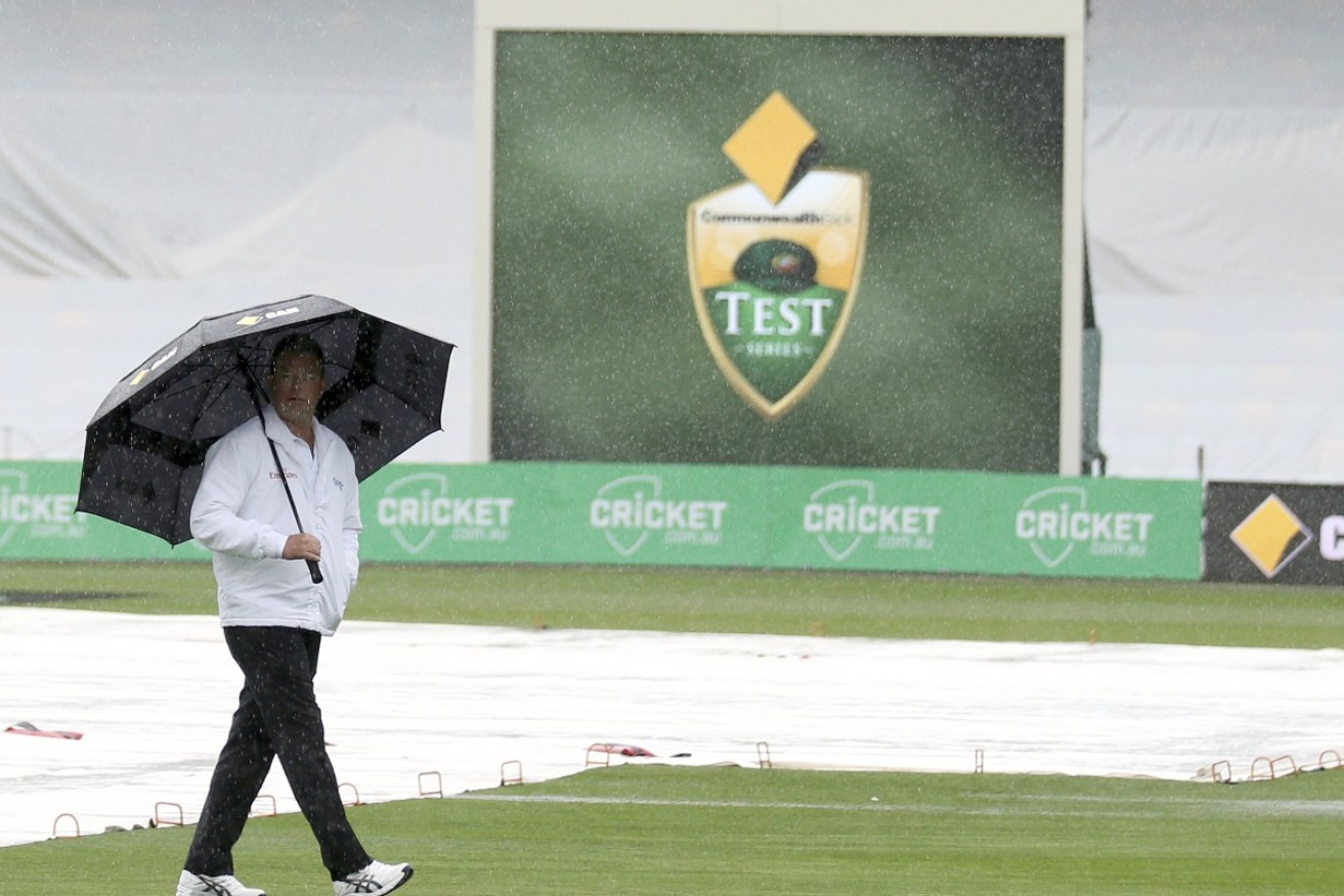 Rain meant no play was possible on day two in Hobart.