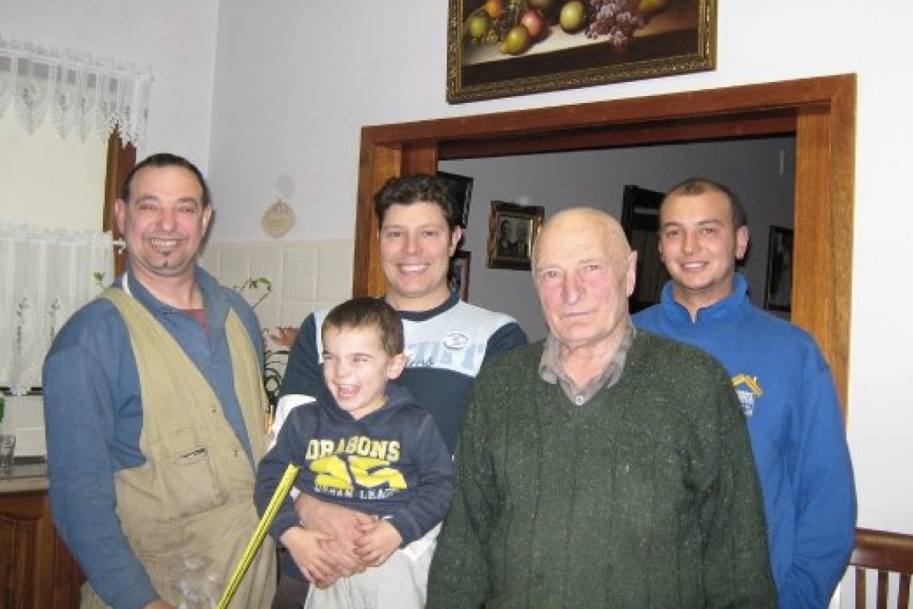 Michael di Berardino (second from right) in a family photo about five years ago. 