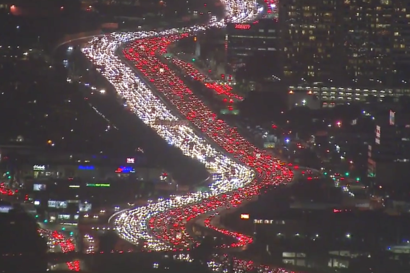 Traffic chaos in west LA.
