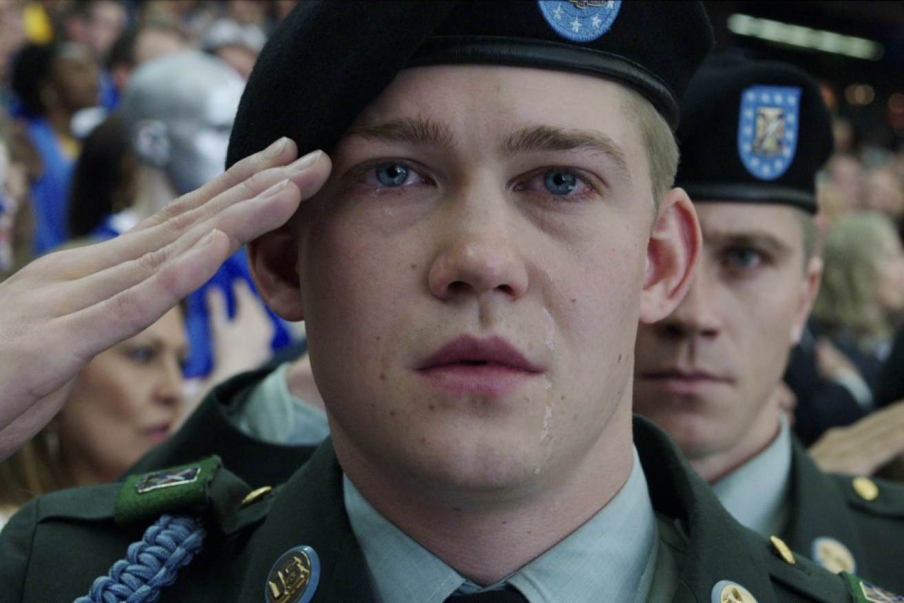 Newcomer Joe Alwyn (pictured) plays a teenage Iraq war hero. 