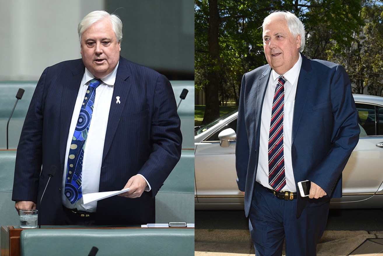 Before and after: Clive Palmer has lost 40 kilograms and plans to lose more.