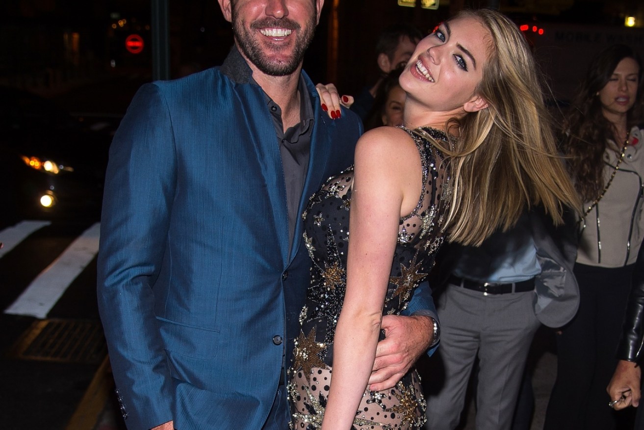 Kate Upton (right ) does not mince words when it comes to defending her fiancé, Justin Verlander (left).