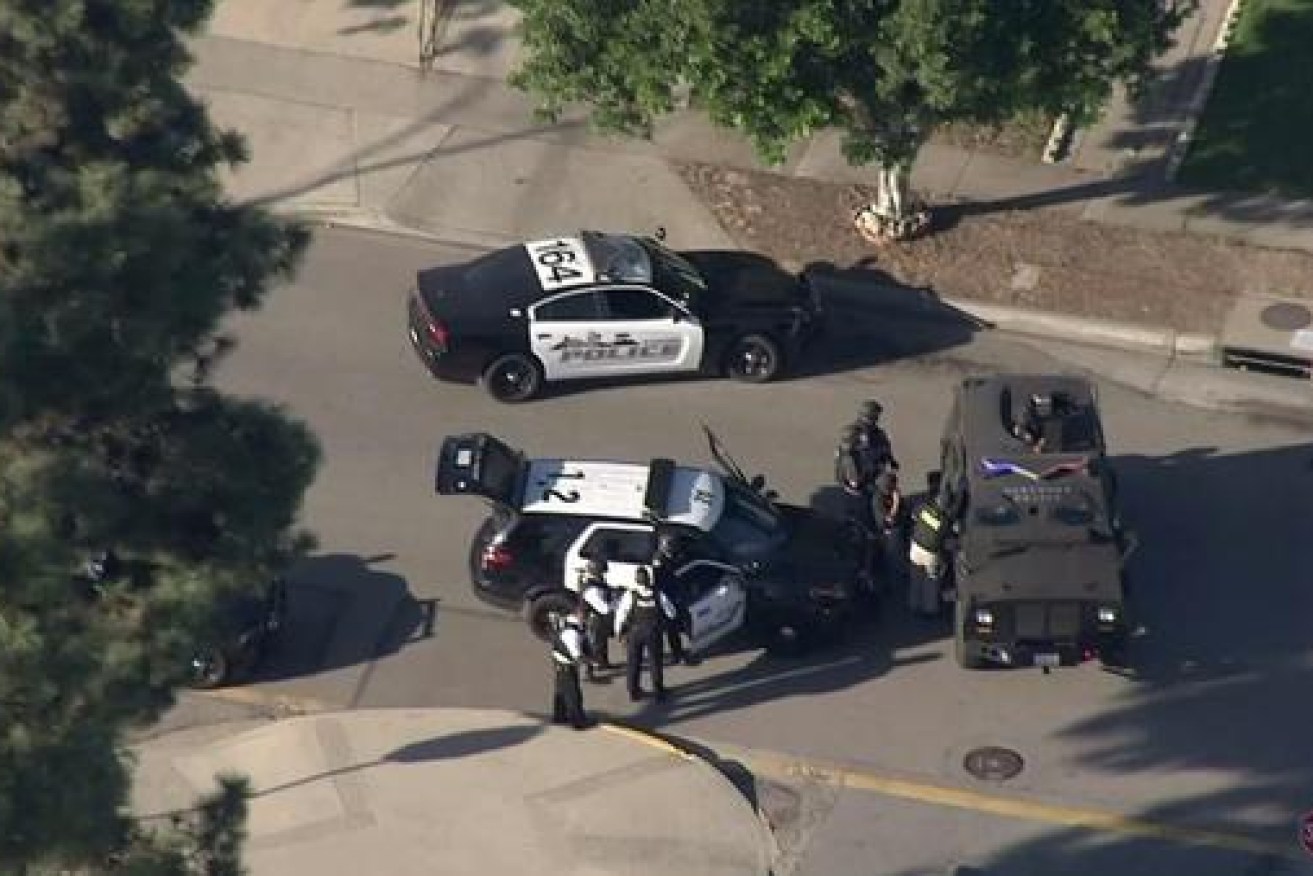 Police have confirmed a shooting at a polling station in Azusa, California.