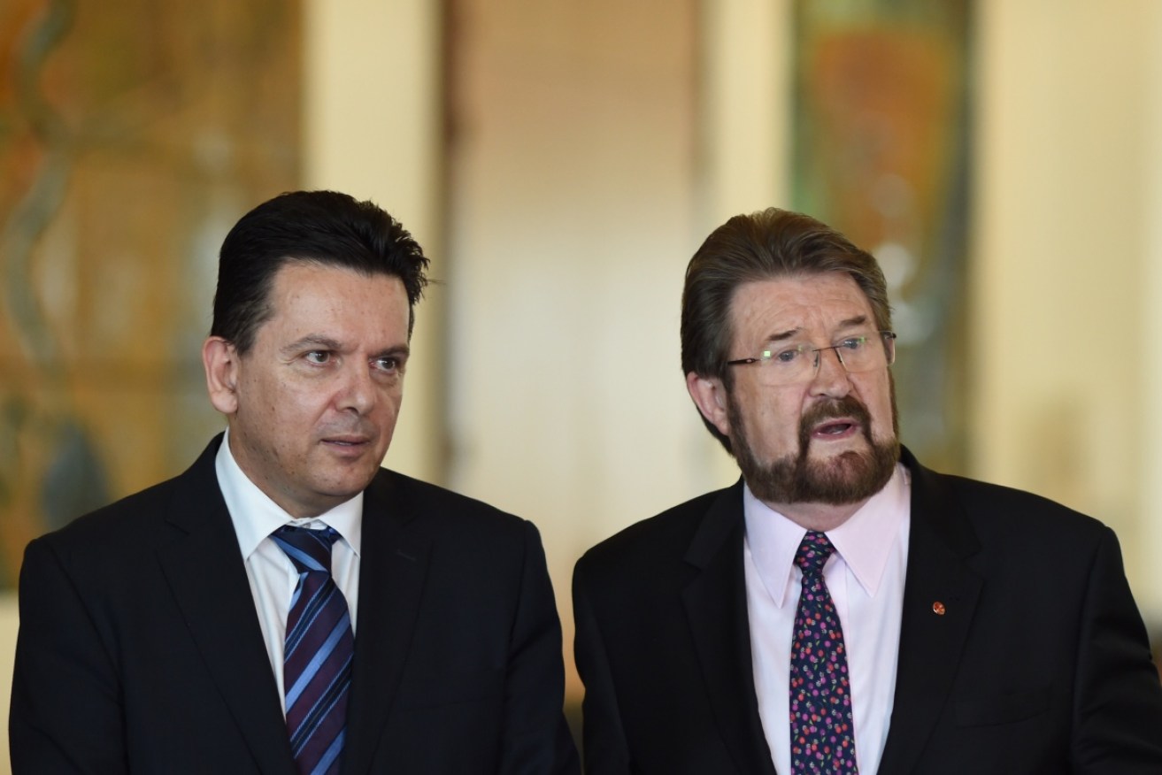 Senators Nick Xenophon and Derryn Hinch say they struck the deal to protect whistleblowers.