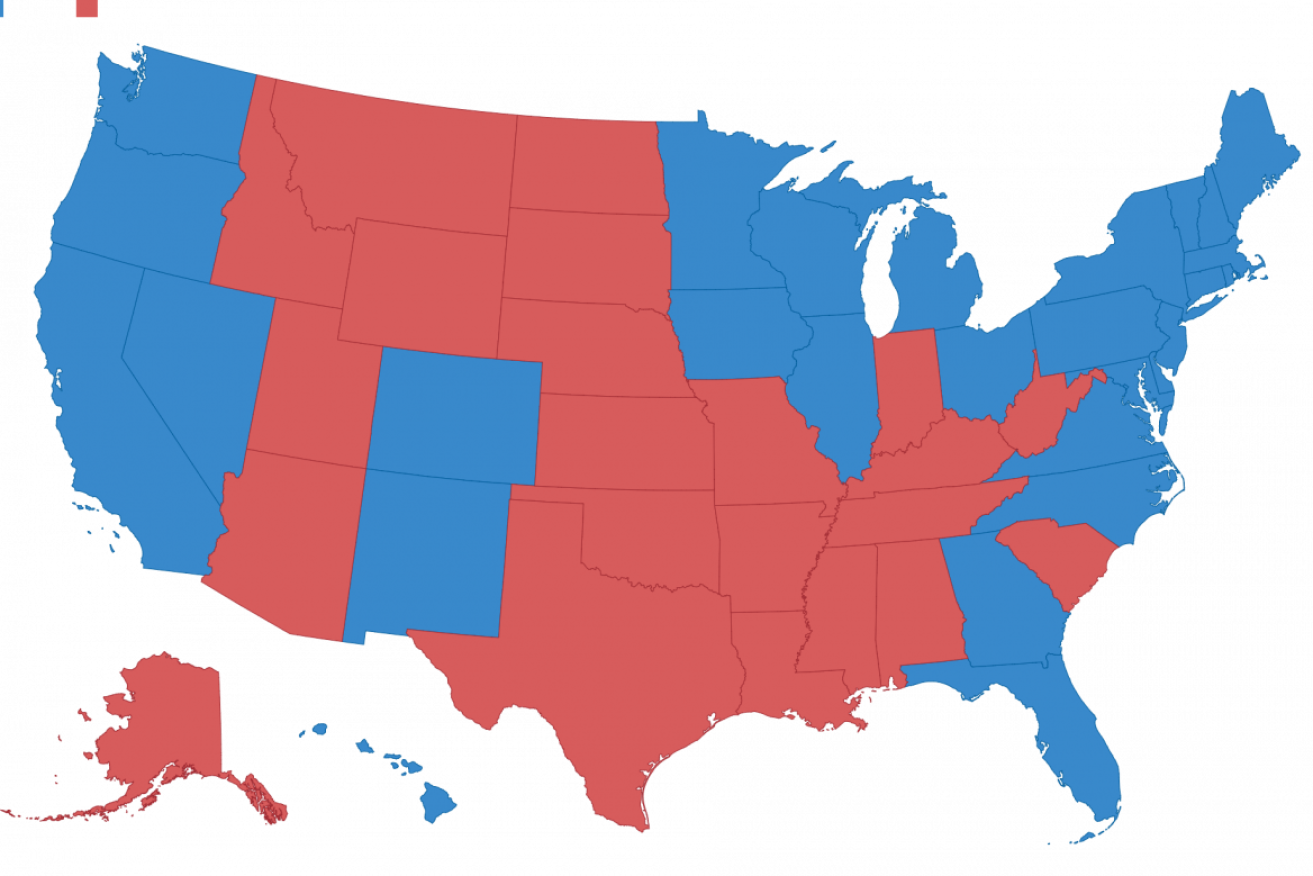 The New York Times predicted Ms Clinton would take Florida and Ohio. 
