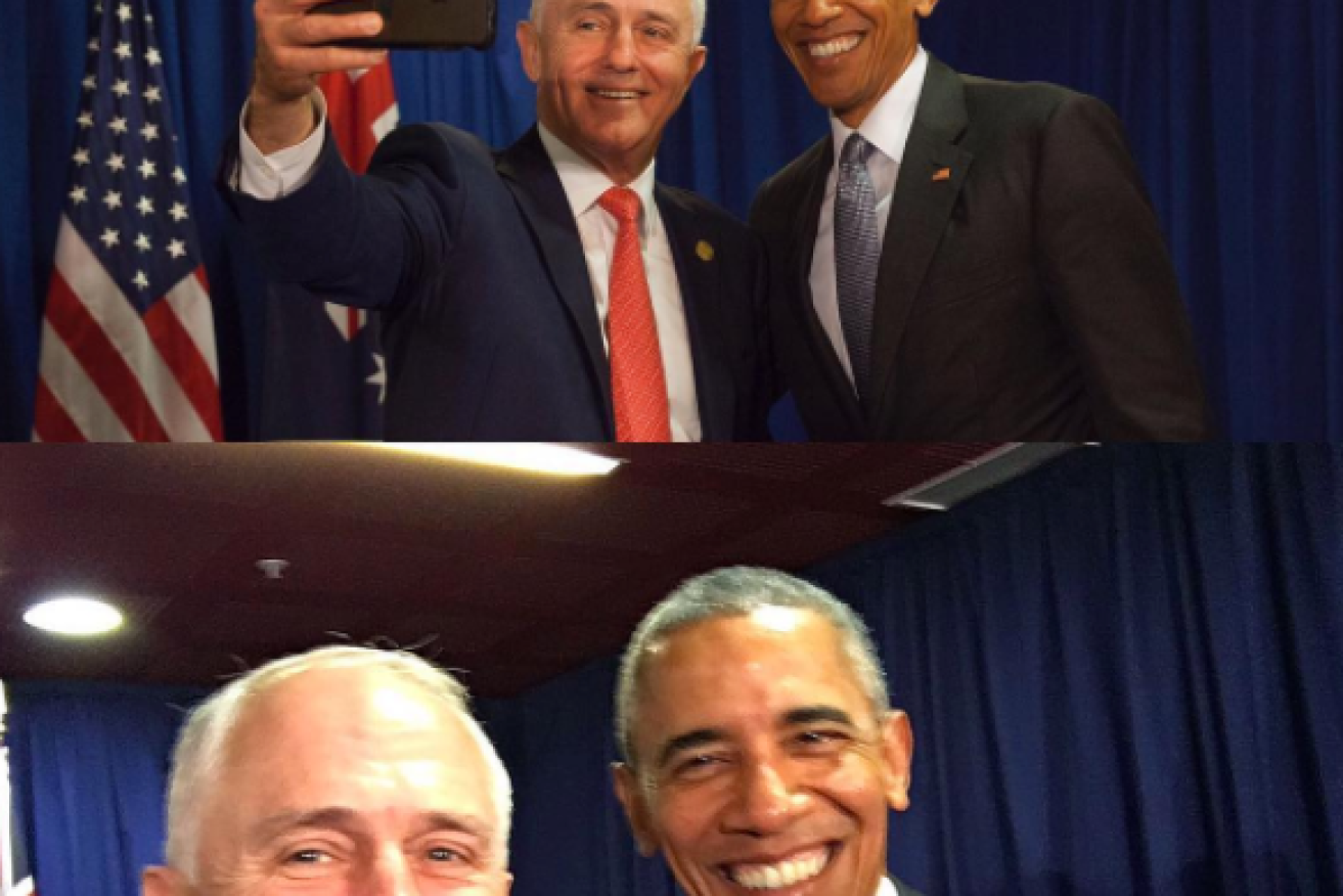 The pair ended their meeting with a selfie.