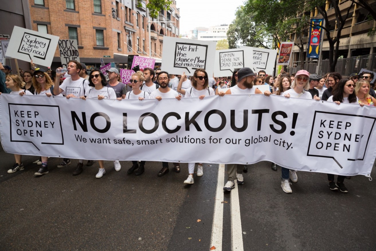 There had been fierce opposition to the lockout laws across Sydney. 