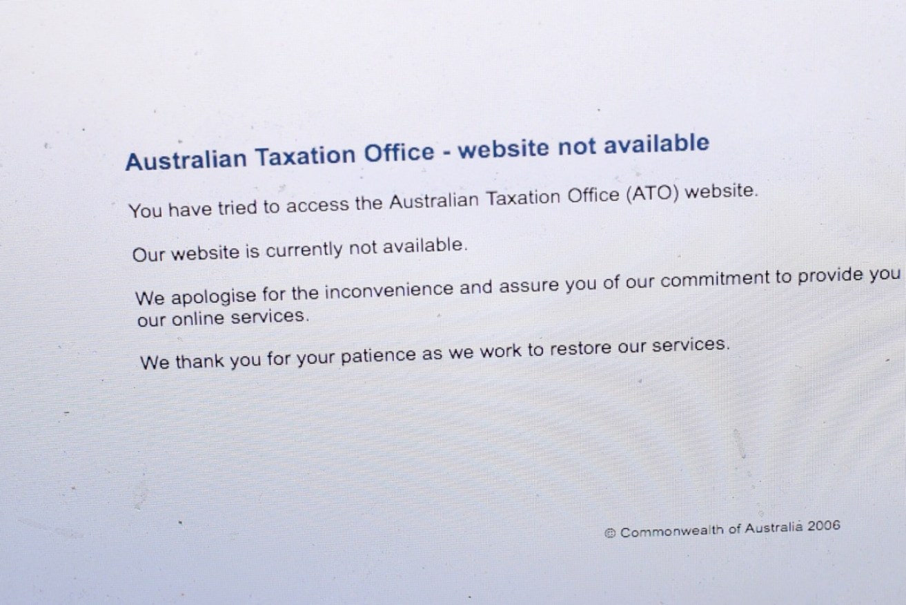 Visitors to the ATO site were met with this message.
