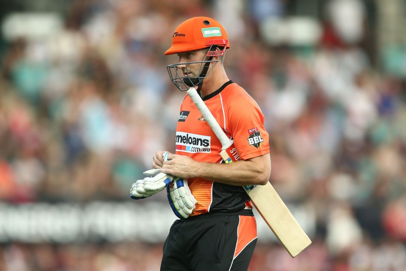 Former Test opener Shaun Marsh has made just eight runs off 11 balls in his comeback match
