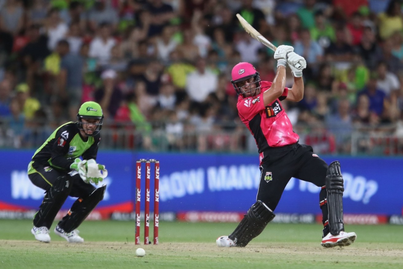 Captain Moises Henriques top-scored as the Sixers strolled past the Thunder.