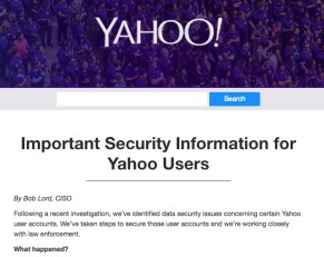 Yahoo reveals data from one billion accounts stolen | The New Daily