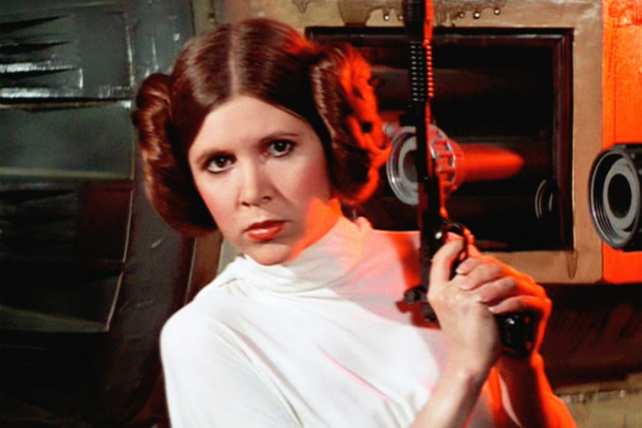 Carrie Fisher was known for her iconic role as Princess Leia in <i>Star Wars</i>.