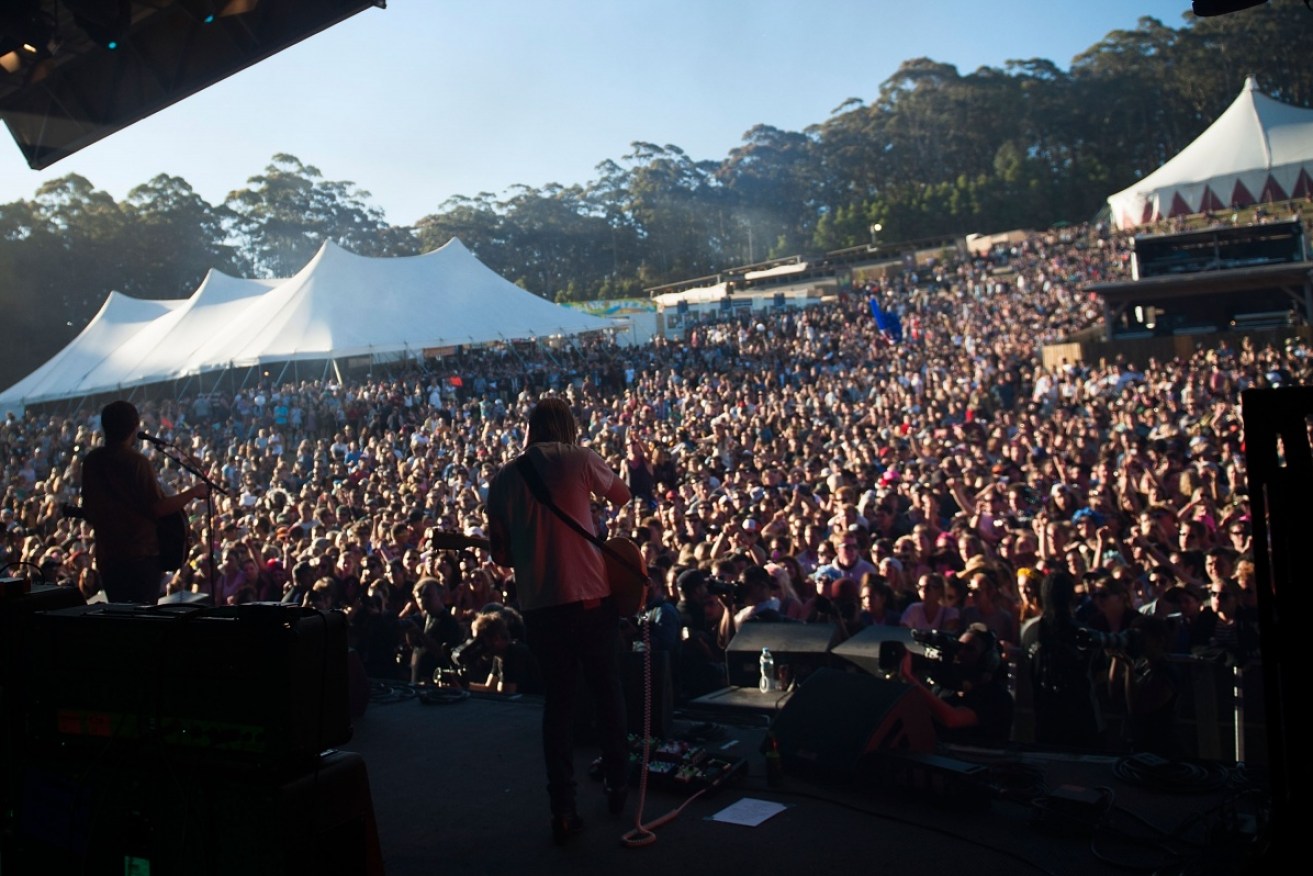 The Falls Festival attracts thousands of people every year.