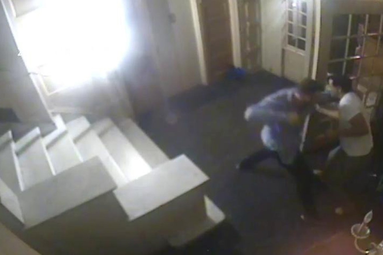 CCTV footage of Matthew Lodge attacking Joseph Cartright.