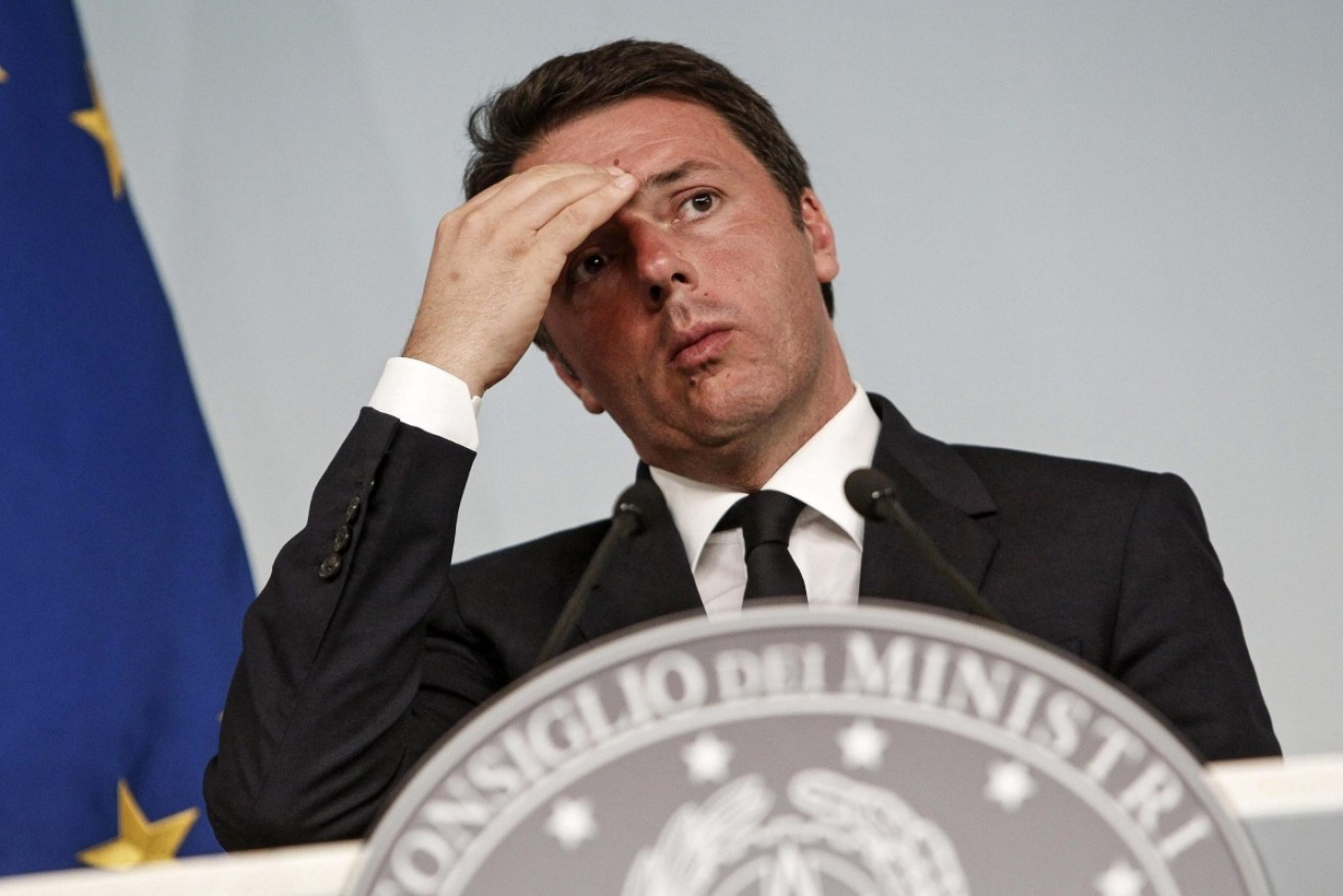 Matteo Renzi was elected by pledging reform but that reform has been rejected. 