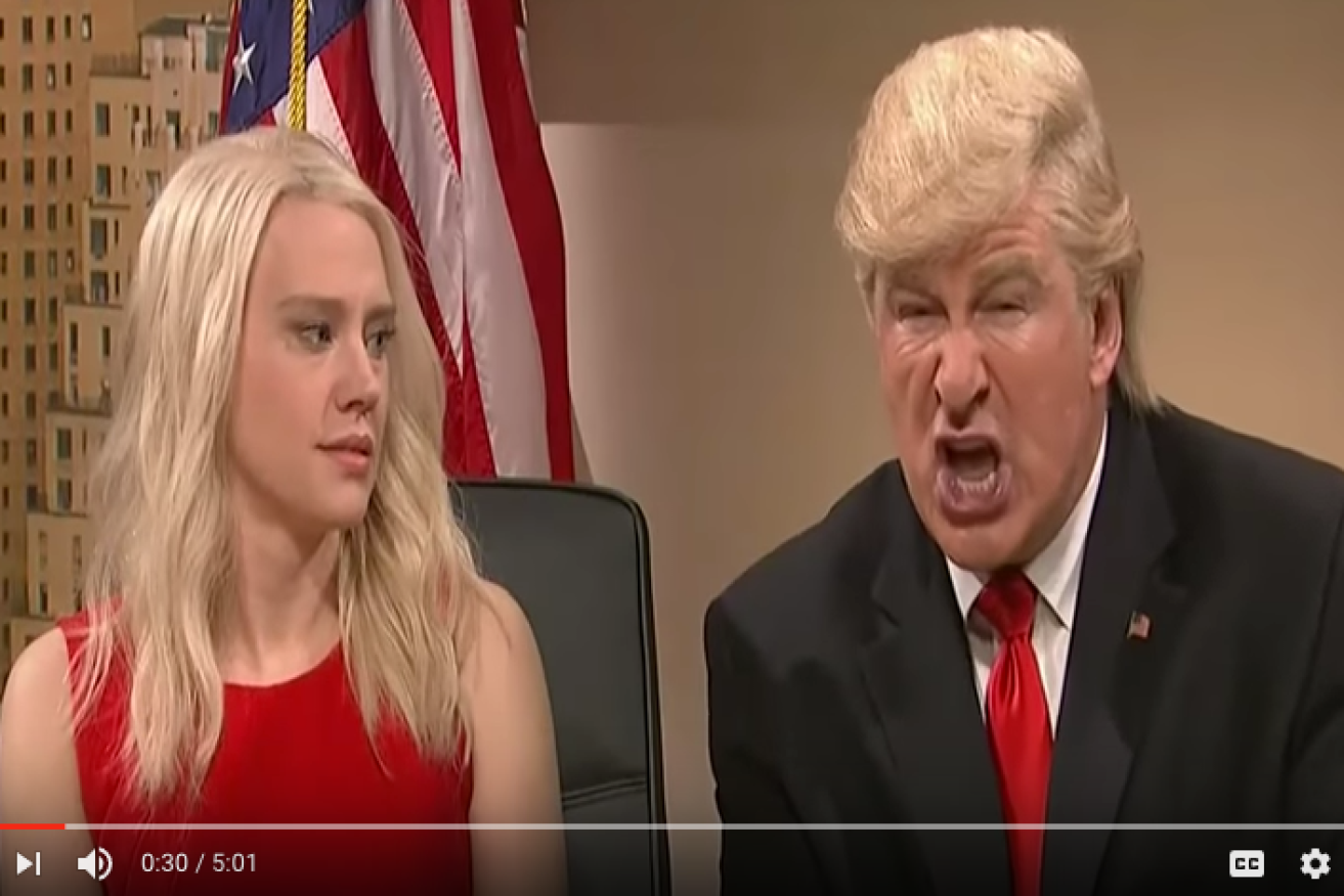 "Oops, I did it again": SNL's latest instalment takes on Mr Trump's Twitter addiction.
