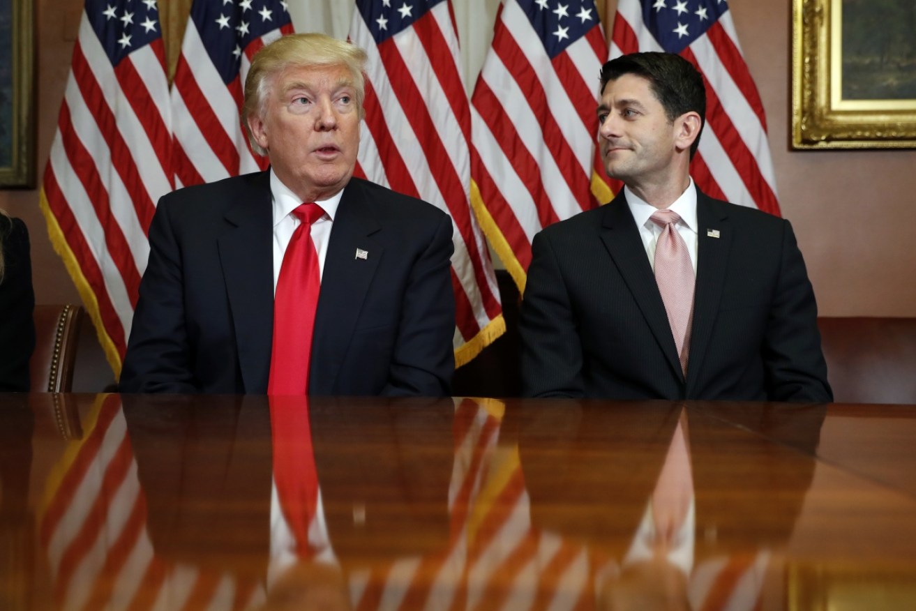 President-elect Donald Trump and Republican House Speaker Paul Ryan.