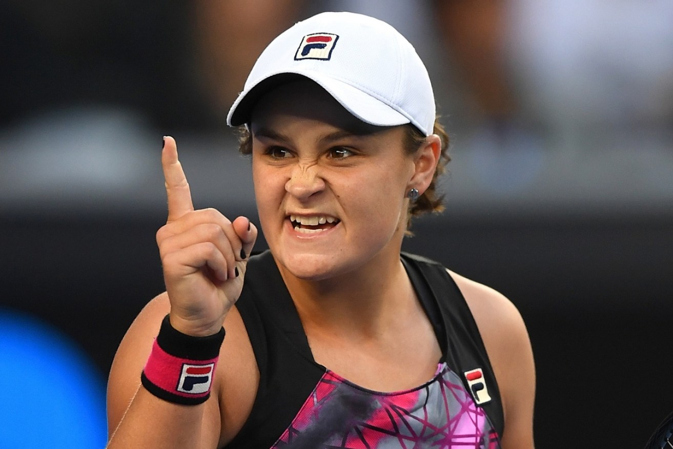 For the first time in her career Ash Barty is through to the third round a tennis major ... and she's loving it.
