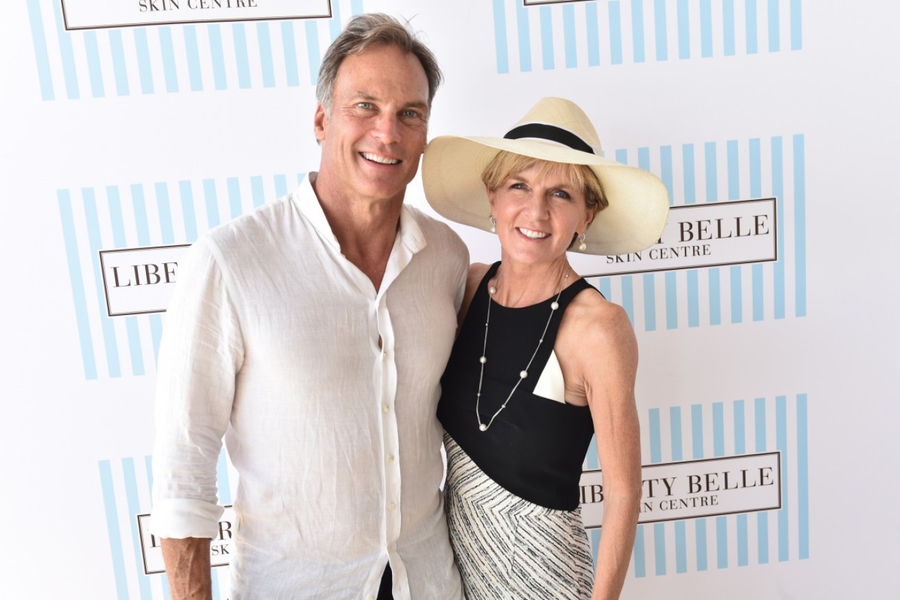 Julie Bishop and her partner David Panton attended the 2016 Portsea Polo. Photo: AAP