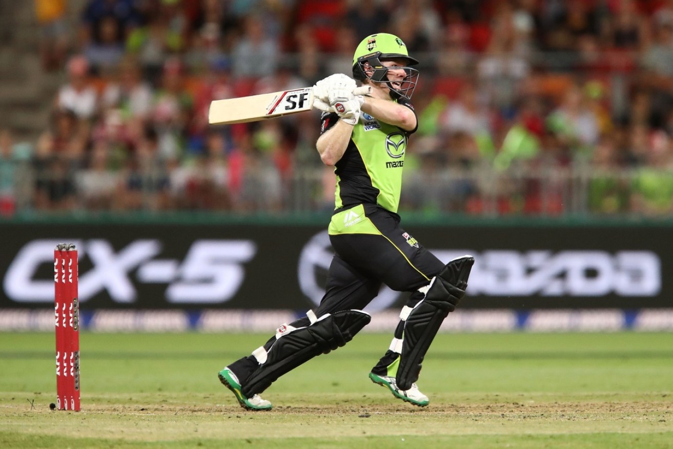 Eoin Morgan was the hero for the Thunder after smacking a six off the final ball to win the match.