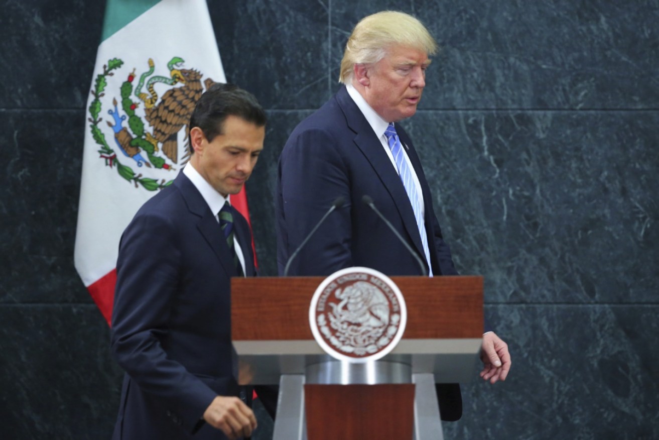 Donald Trump and Enrique Pena Nieto in Mexico City. 