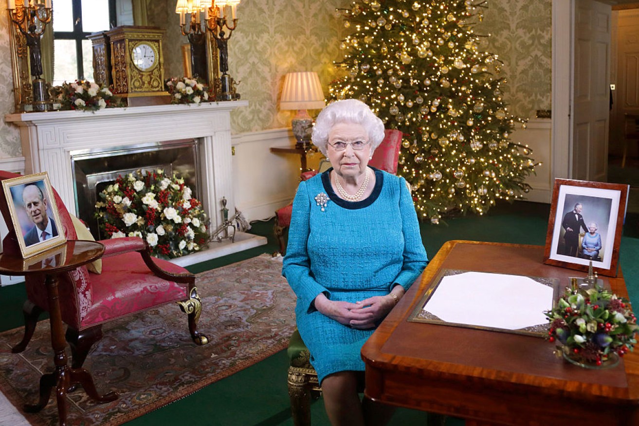 The Queen soon after recording her Christmas Day broadcast to the Commonwealth.