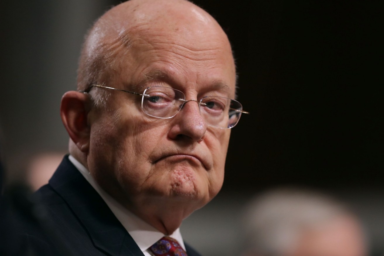 Director of National Intelligence James Clapper testifying before the Senate Armed Services Committee. 