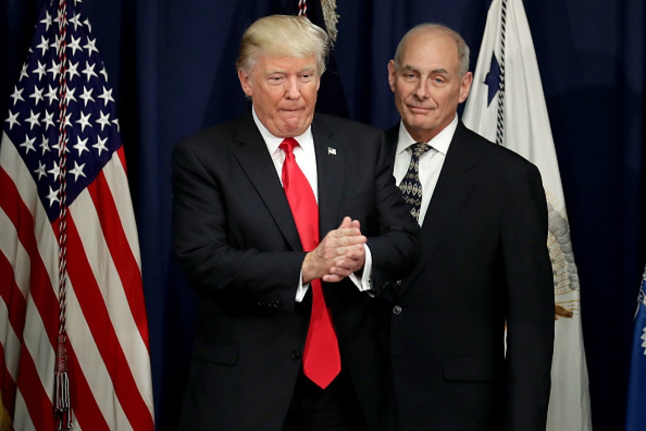 Donald Trump with his new chief of staff John Kelly, who has been given the job of enforcing order in the White House.