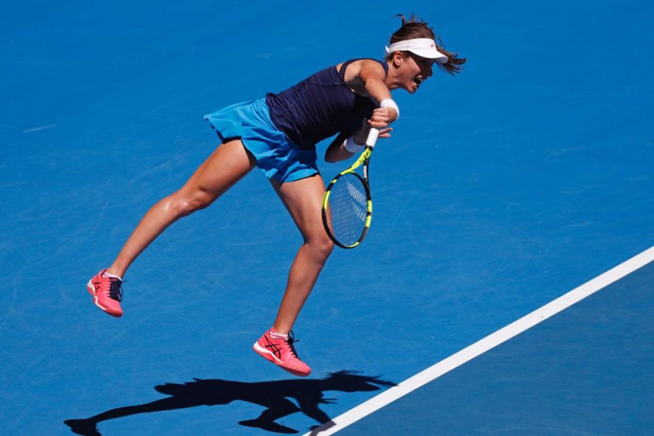 Britain's Johanna Konta eased into the third round with a straight-sets win.