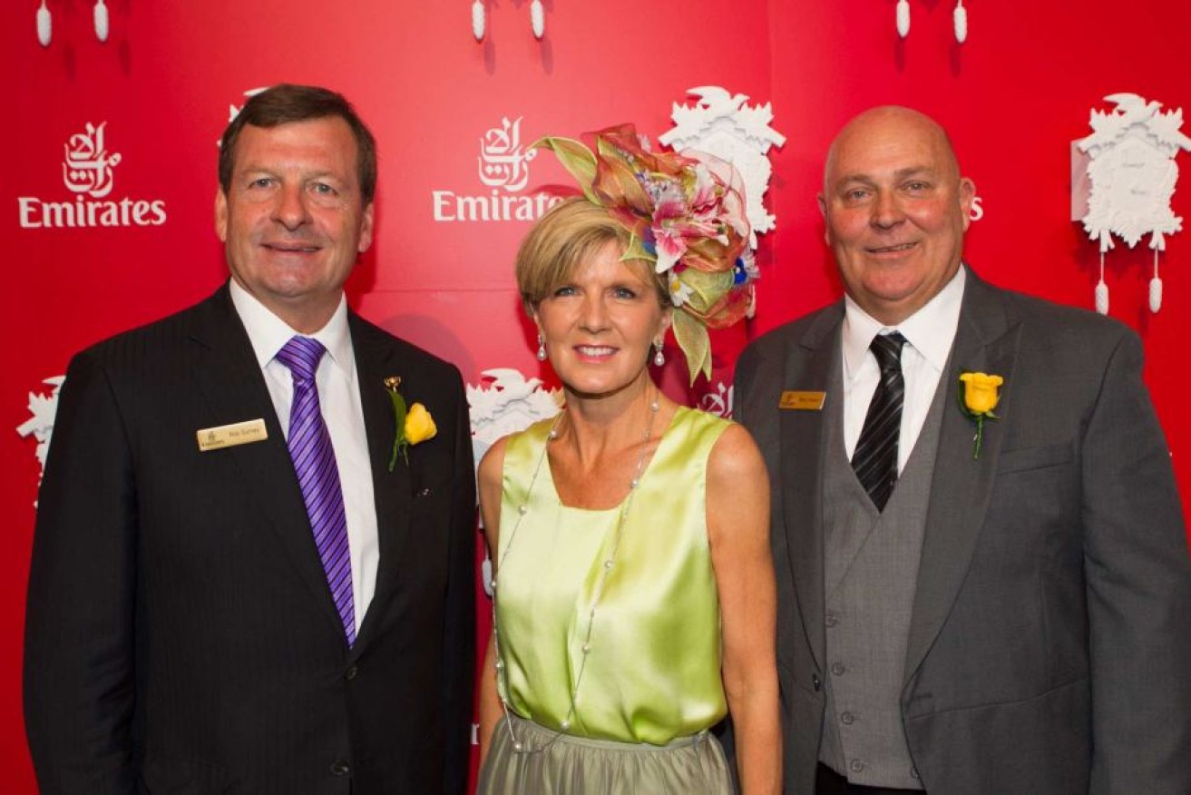 Julie Bishop charged $2,361 to attend the 2014 Melbourne Cup, where she was hosted by Emirates.