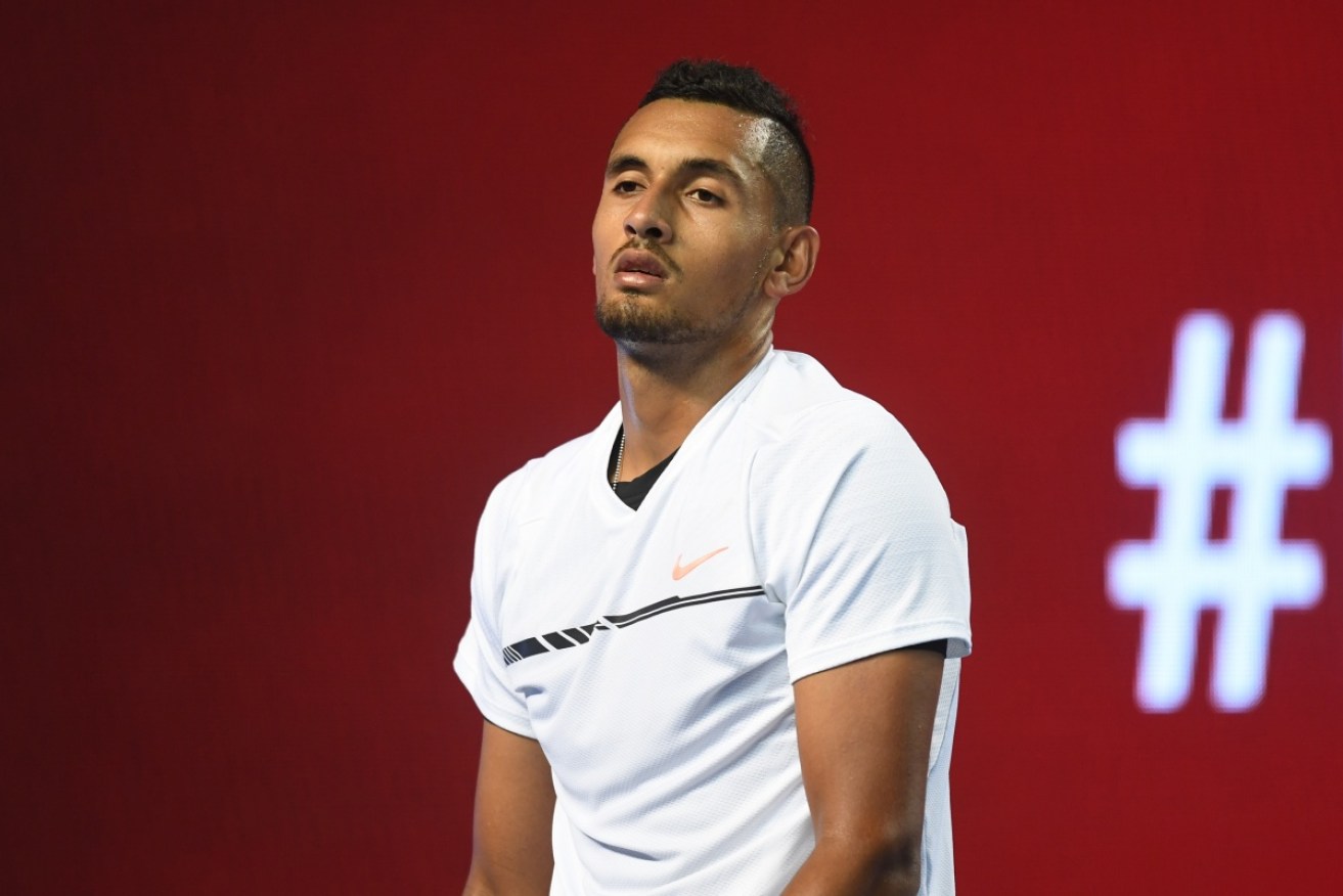Nick Kyrgios on day three of the 2017 Australian Open. Photo: AAP