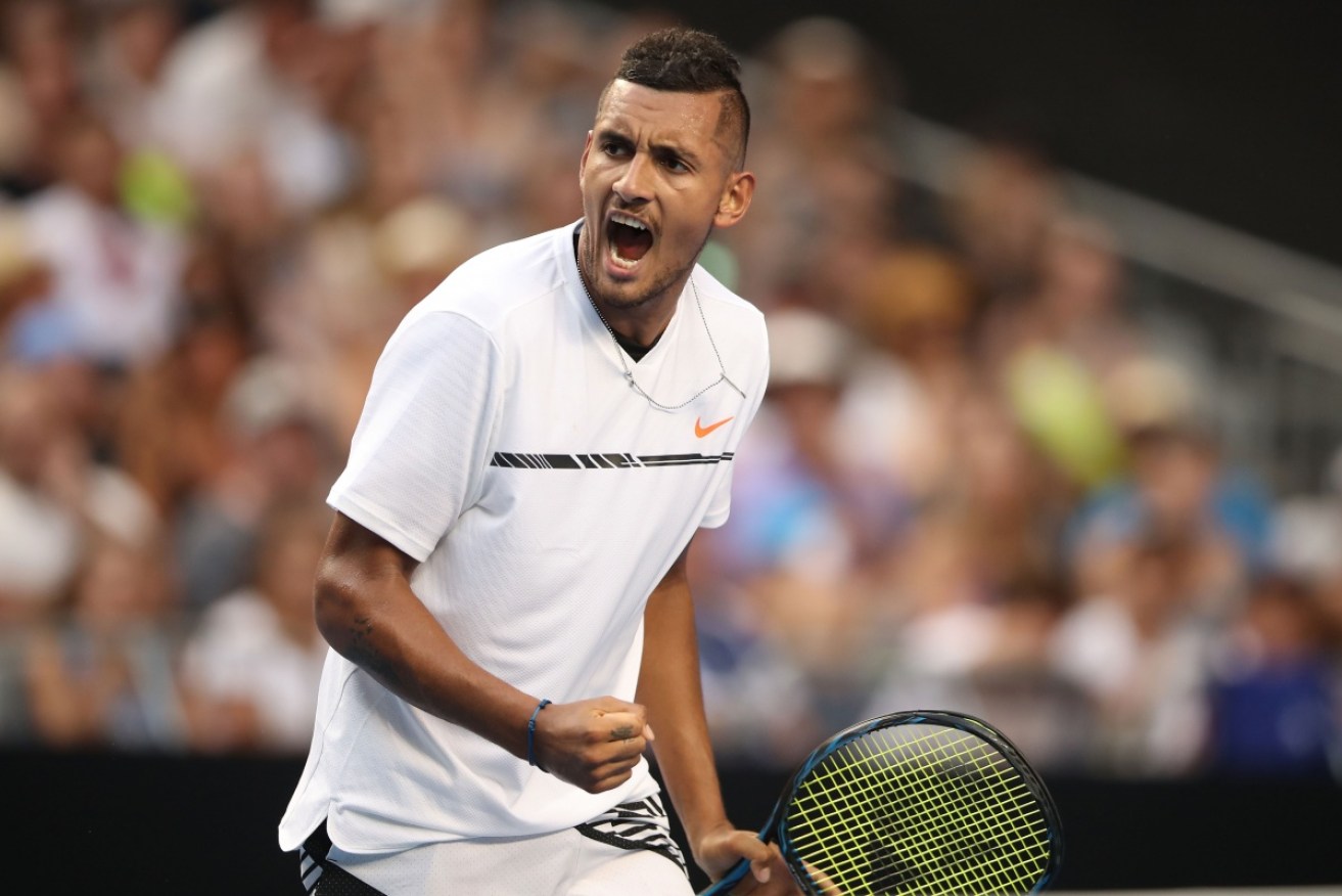 Nick Kyrgios wasted little time as he made short work of Gastao Elias.