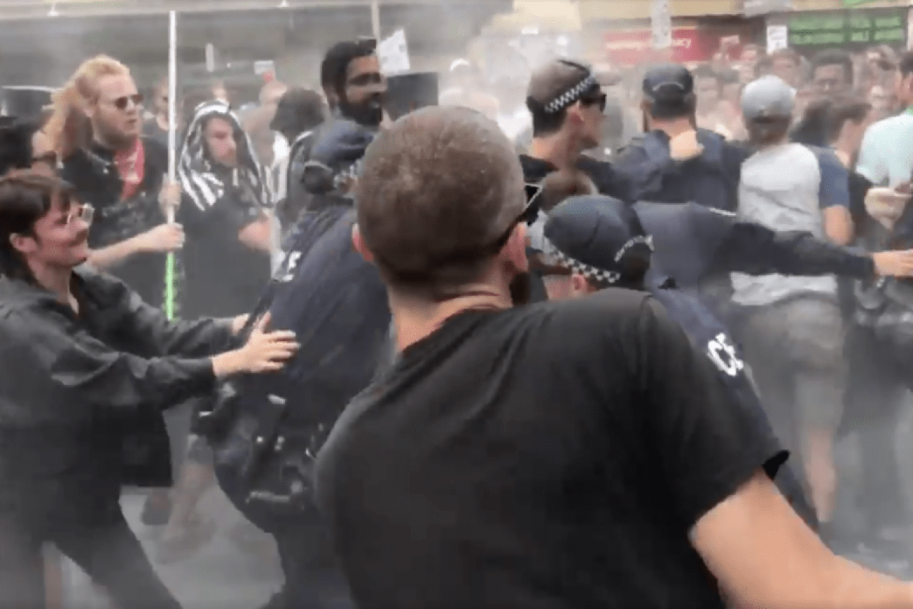 Sydney protest rally turns violent as crowds march through Redfern