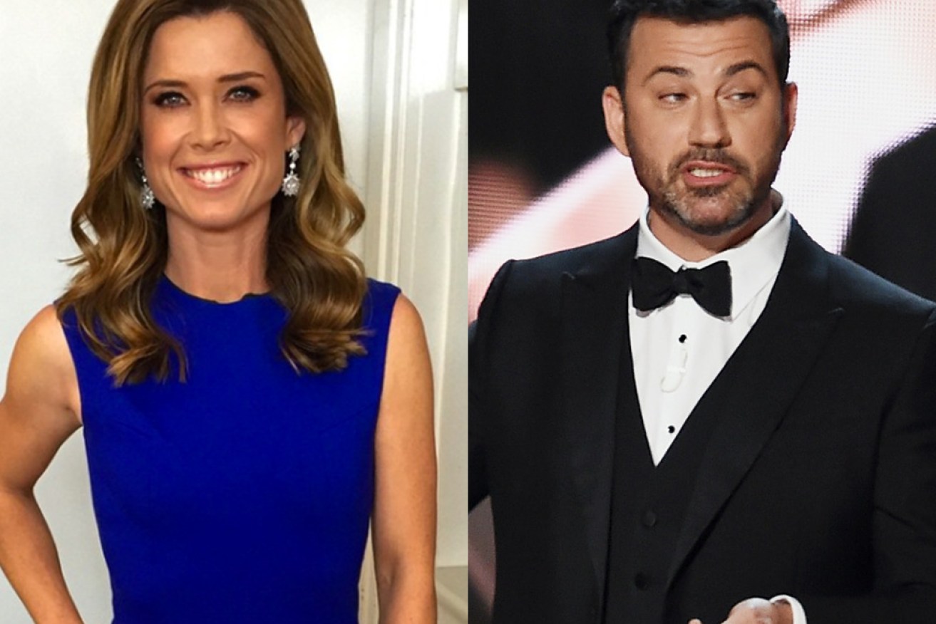 US late night host Jimmy Kimmel joked Amber Sherlock should be a panellist on 'The View'.