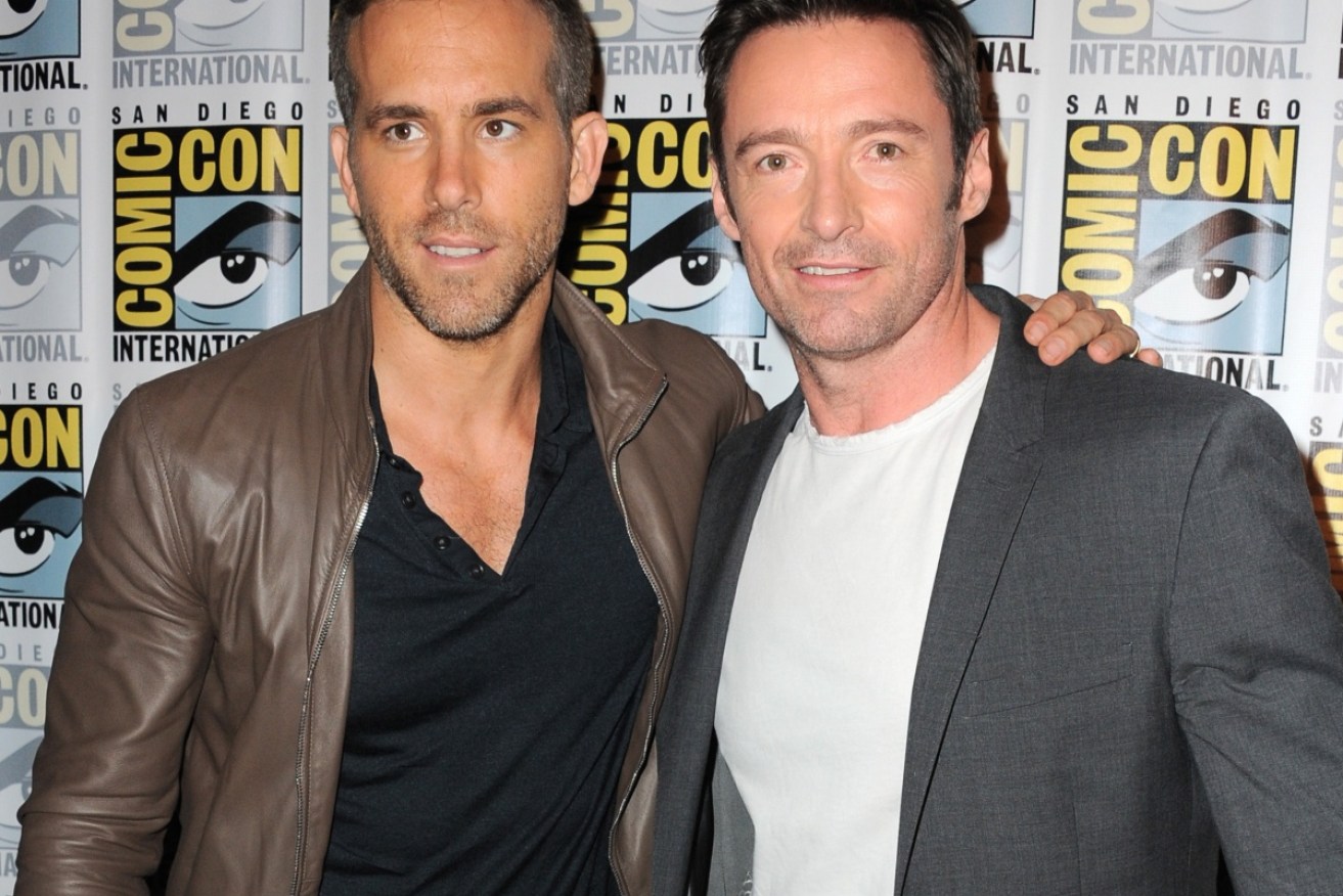 Ryan Reynolds (left) is keen to make a Deadpool/Wolverine crossover film with Hugh Jackman (right).