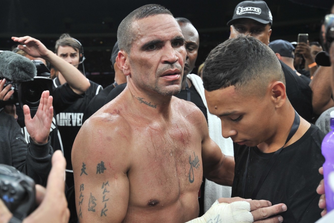 Anthony Mundine after another beating.