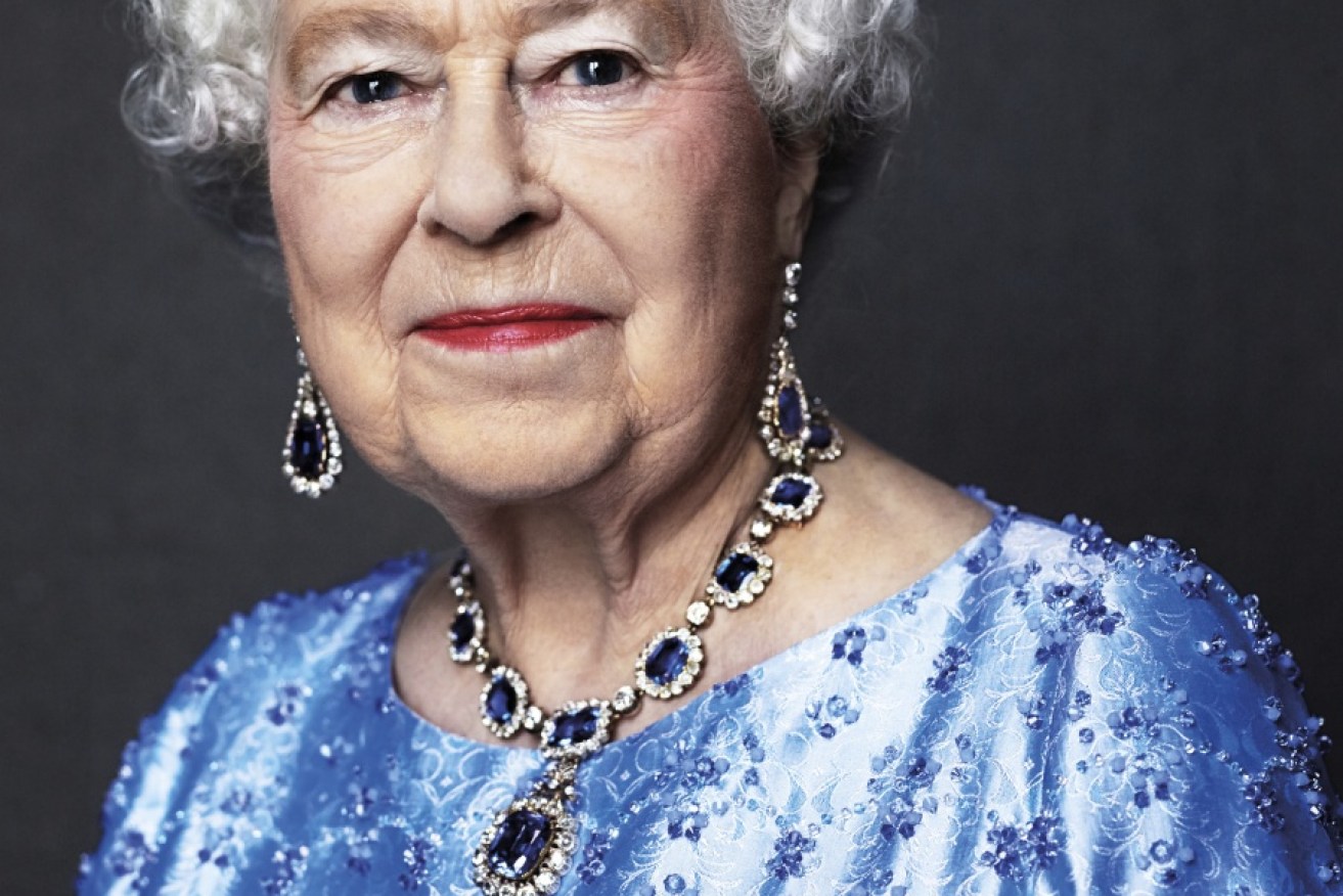 Buckingham Palace re-released this 2014 portrait of the Queen in 2017 in celebration of her sapphire wedding anniversary. In it, she wears sapphires given to her by her father King George VI as a wedding present in 1947.