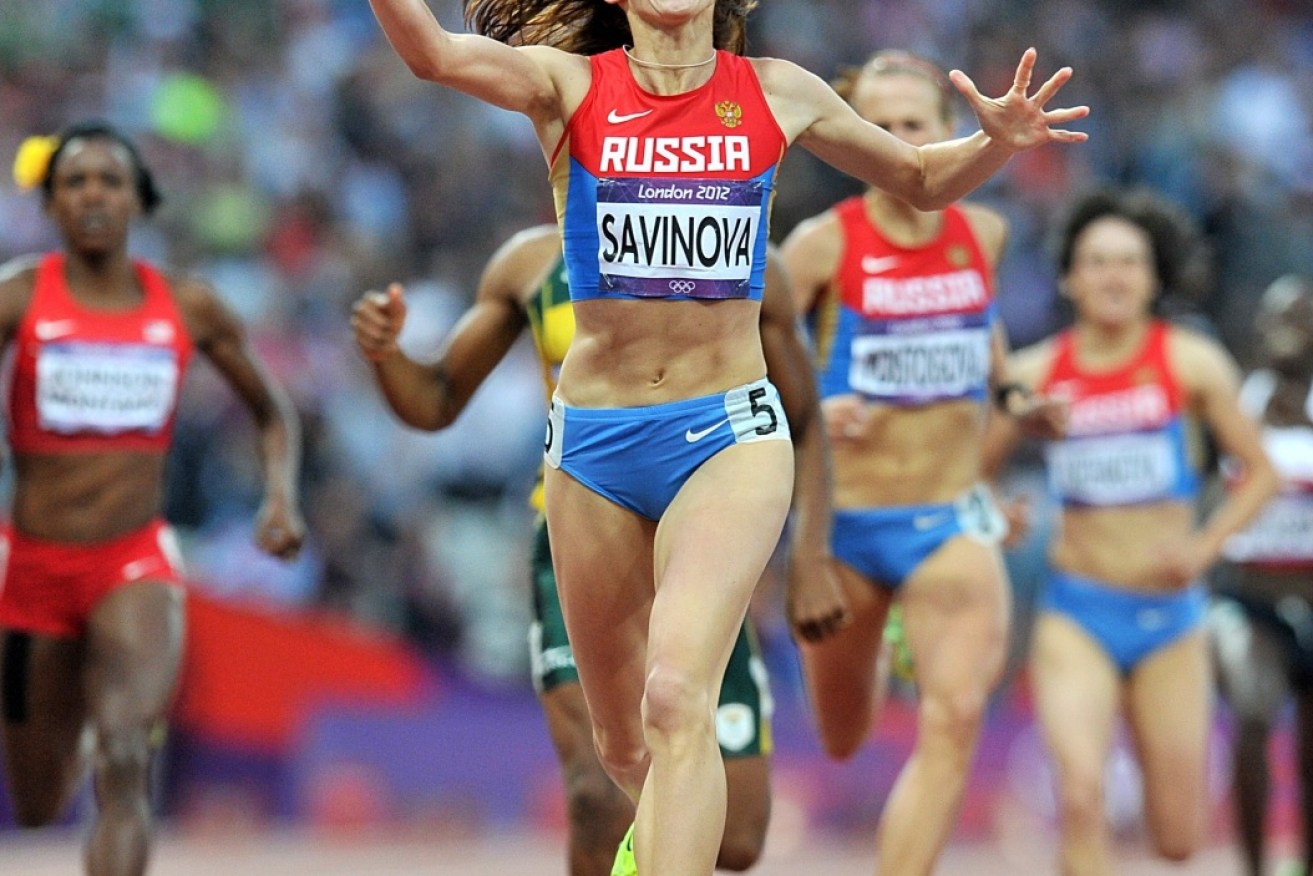 Mariya Savinova won gold at the London Olympics but was stripped of her medal for doping. 